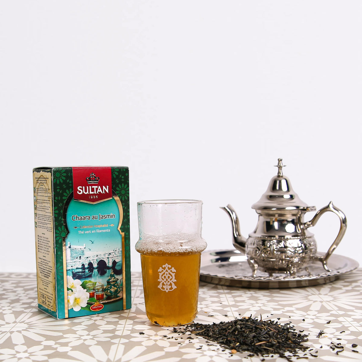 Chaara Filament Loose Green Tea With Jasmine 100g – Sultan Tea Chaara Filament Loose Green Tea With Jasmine 100g – Sultan Tea