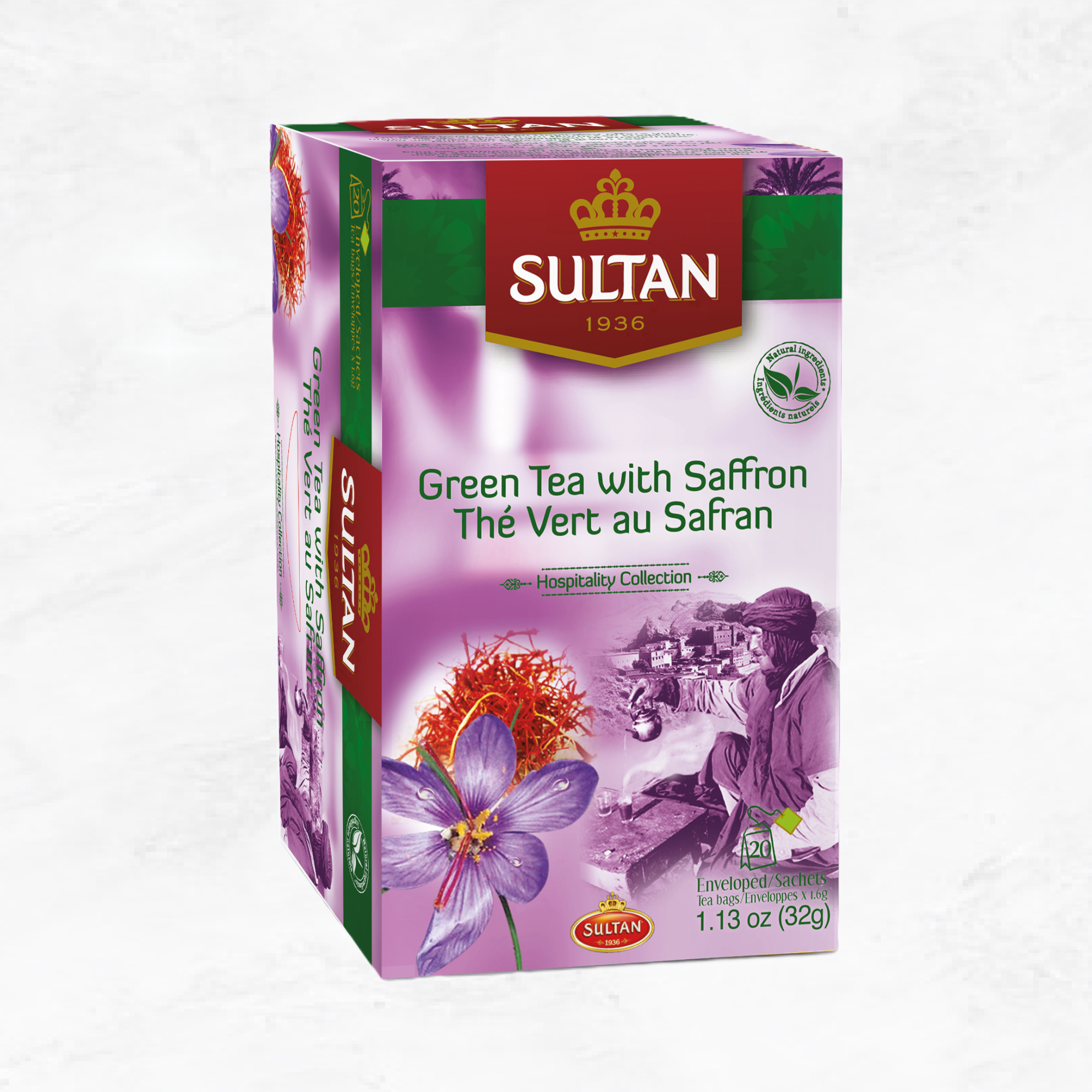 Green Tea with Saffron - in tea bags