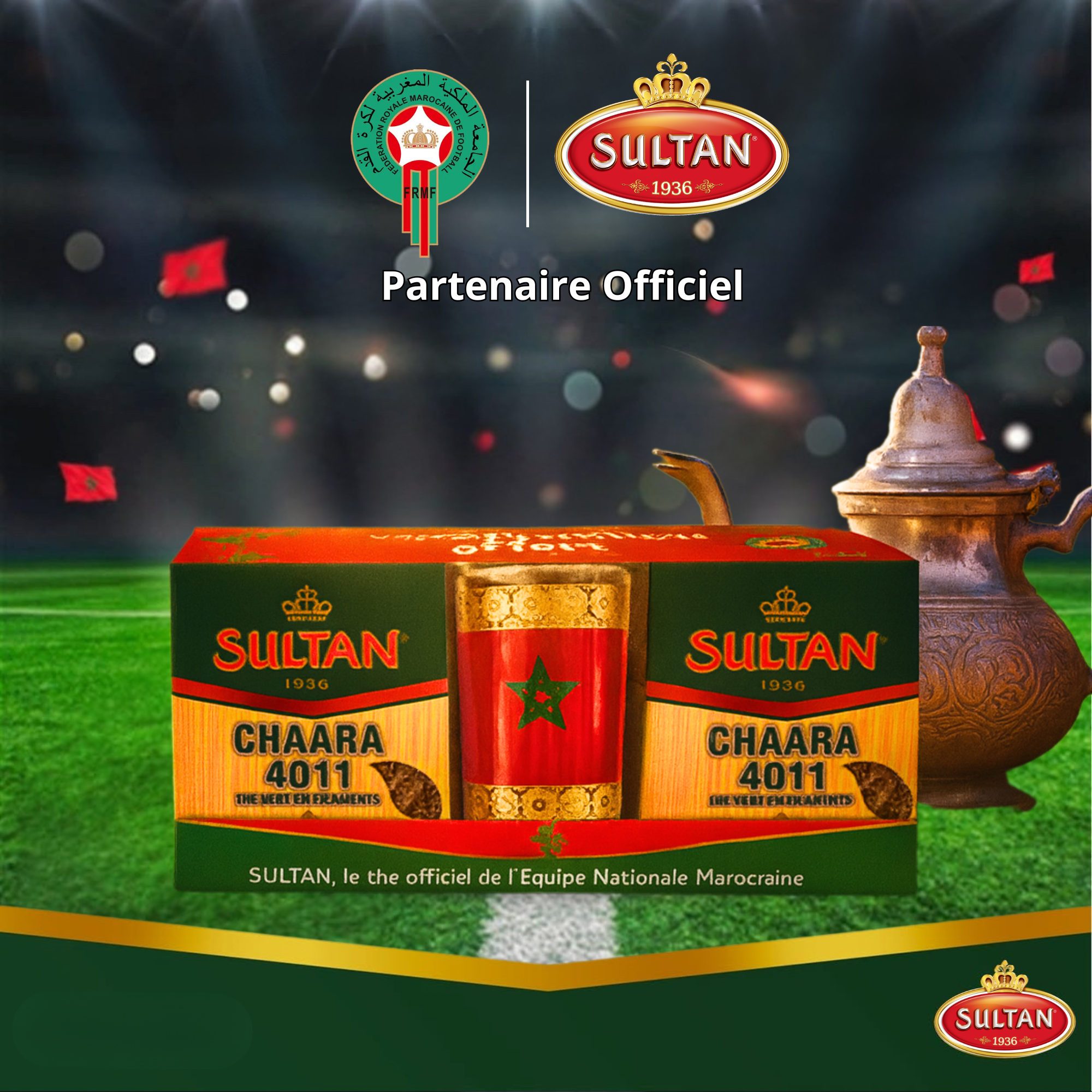 Pack of Chaara Tea 4011 + 1 free glass