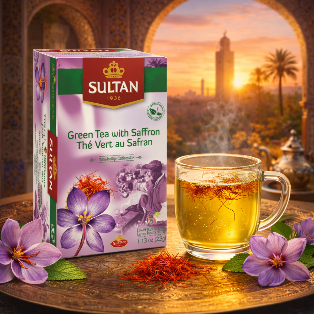 Té verde con azafrán
