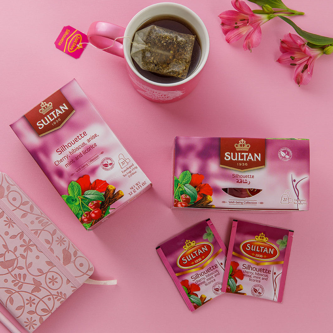 Silhouette Cherry, Hibiscus, Anise, Mint and Licorice Tea - 20 Tea Bags