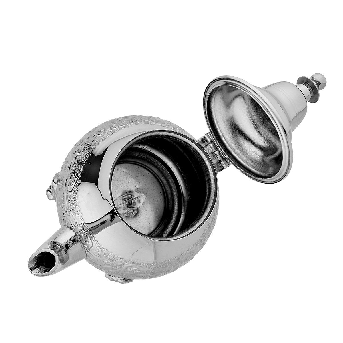 Large Traditional Engraved Moroccan Silver Teapot 1L