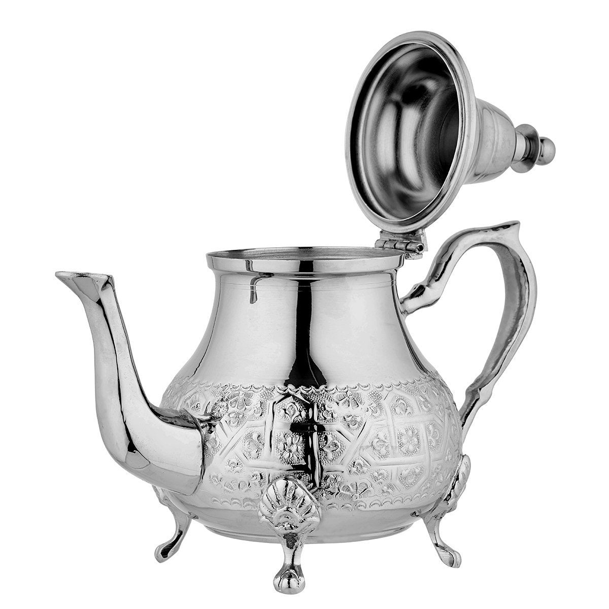 Large Traditional Engraved Moroccan Silver Teapot 1L