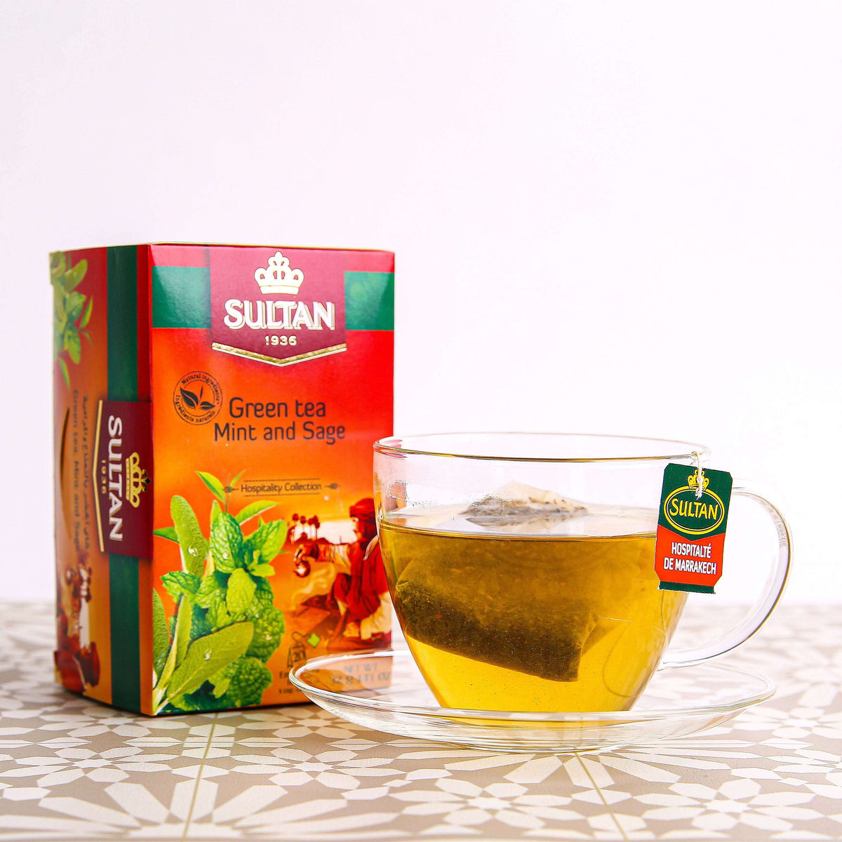 Green Tea Tea Bags - Mint and Sage | Sultan Tea