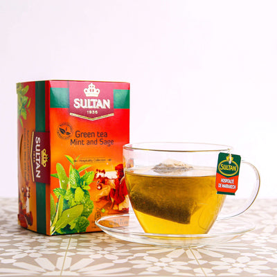 Thé vert - Menthe et sauge - 20 sachets de thé