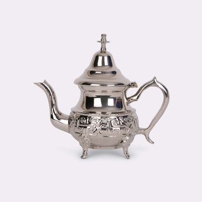 Large Traditional Engraved Moroccan Silver Teapot 1L