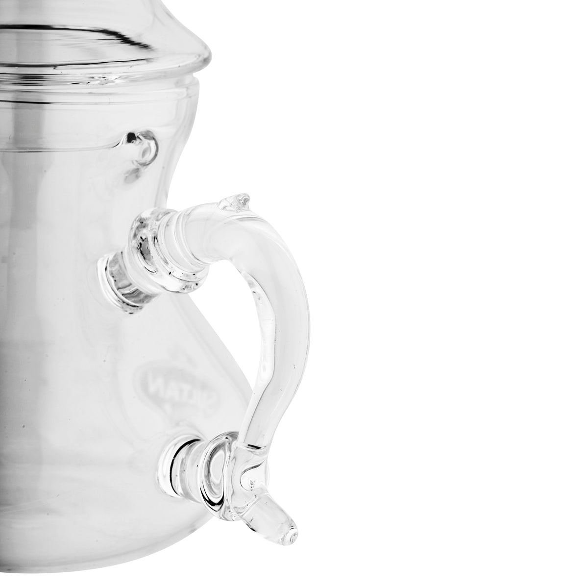 Moroccan Glass Teapot Set with 2 Glass Cups