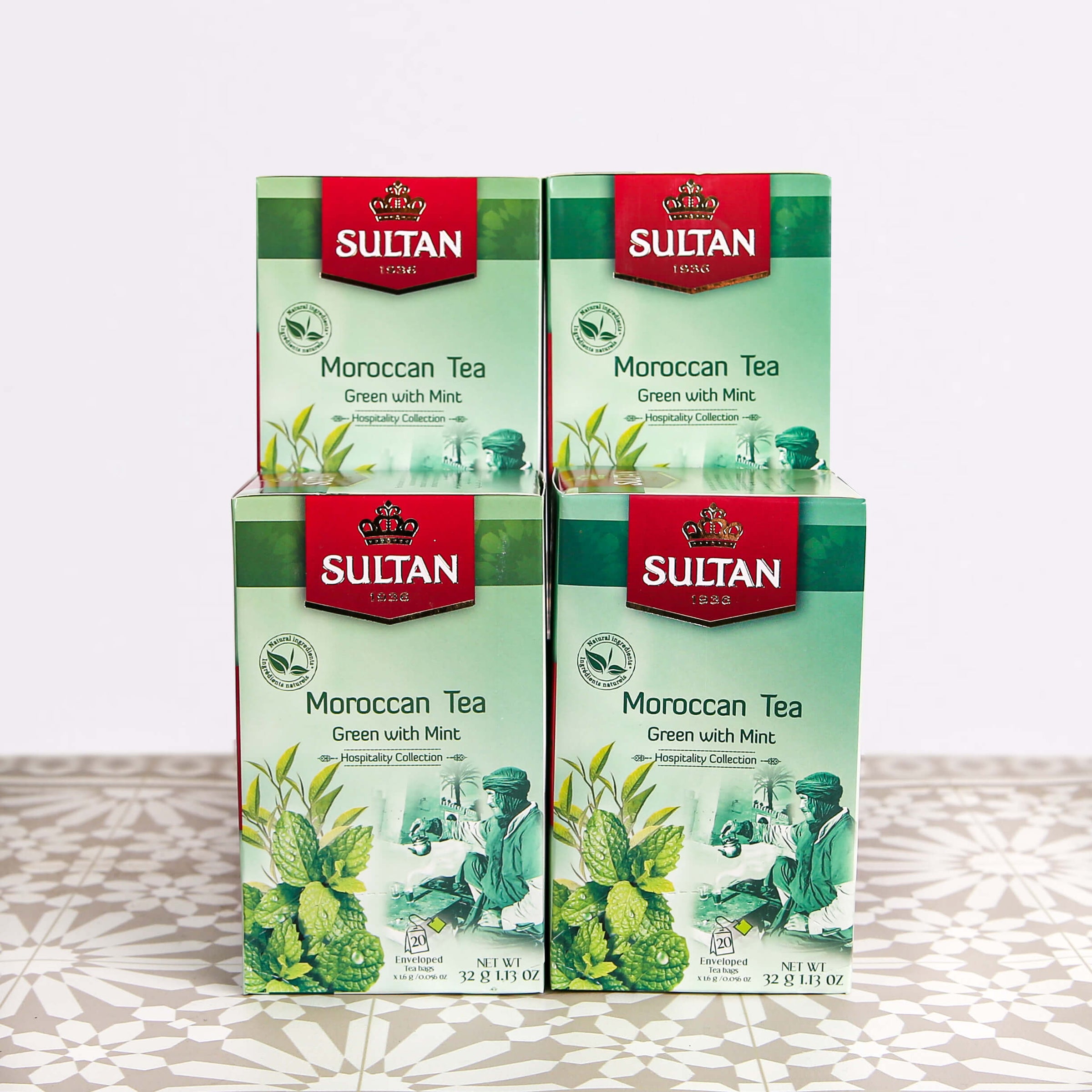 Authentic Moroccan Mint Green Tea - 20 Tea Bags