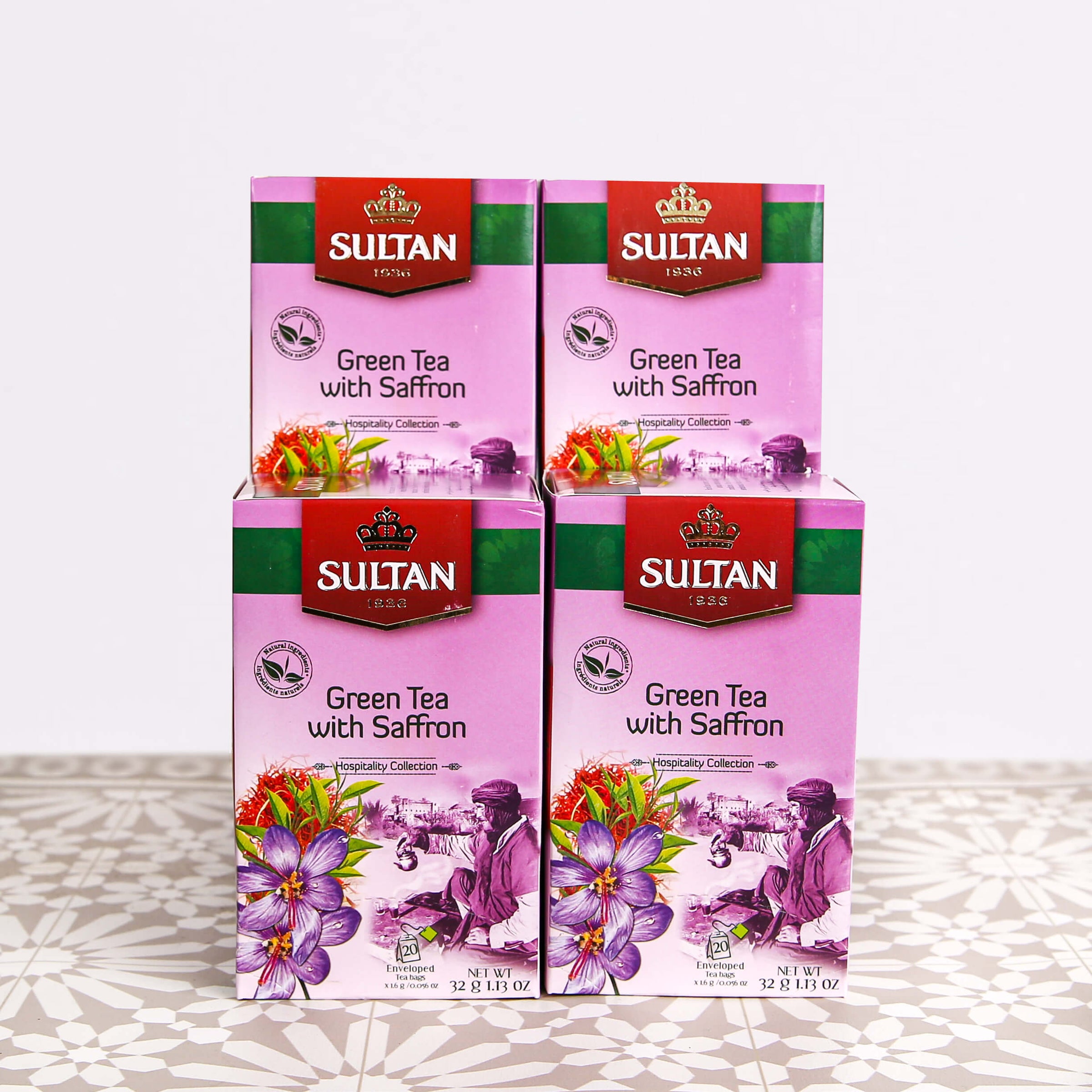 Green Tea with Saffron - 20 Tea Bags